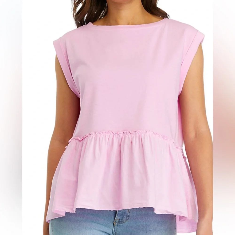 Pink Ruffle Hem Top - Picture 7 of 7